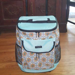 Cynthia Rowley Insulated Rolling Cooler Like New!